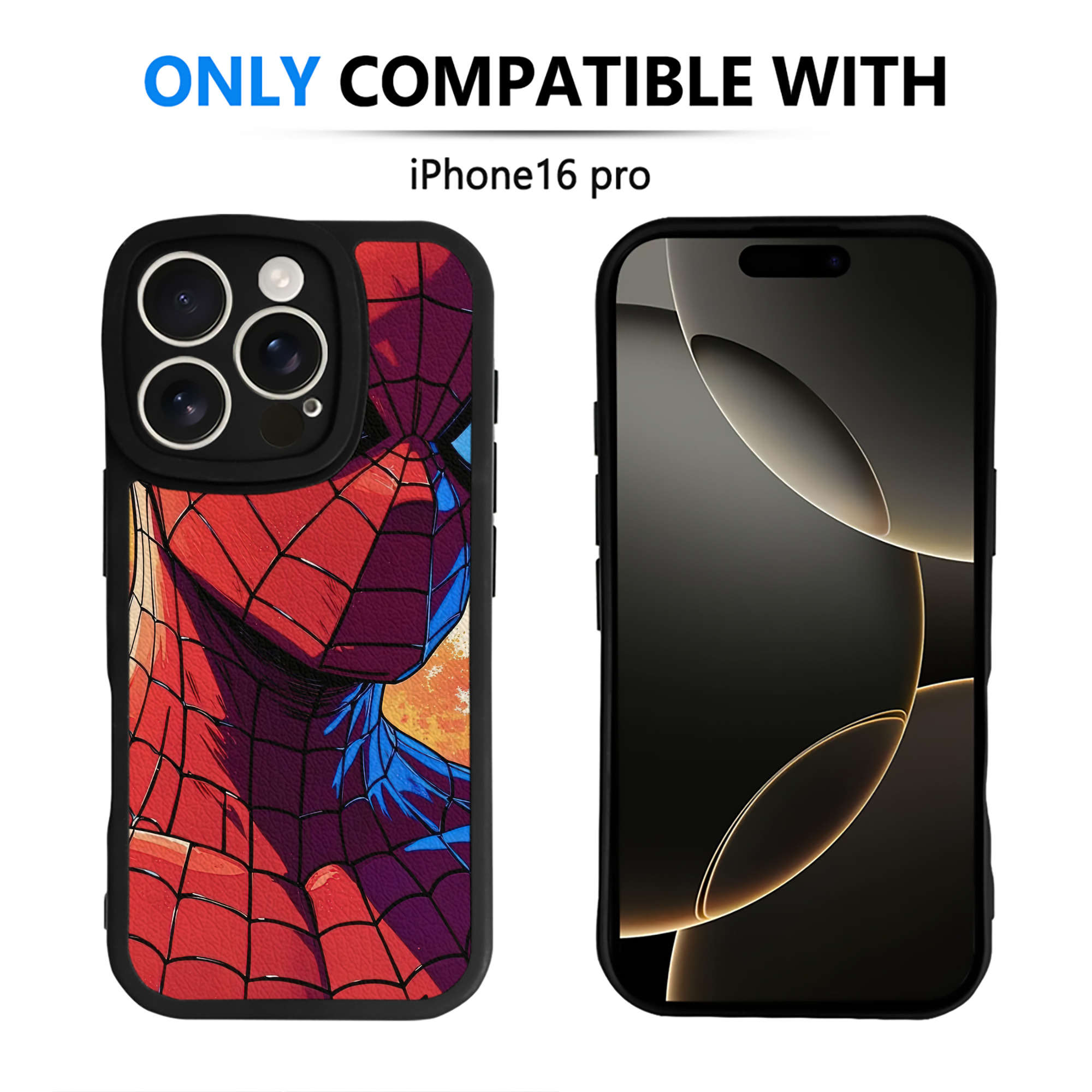 Spider Man スパイダーマン 【iPhone 16シリーズ対応】シリコンスマホケース（レザー調） 材質：シリコン